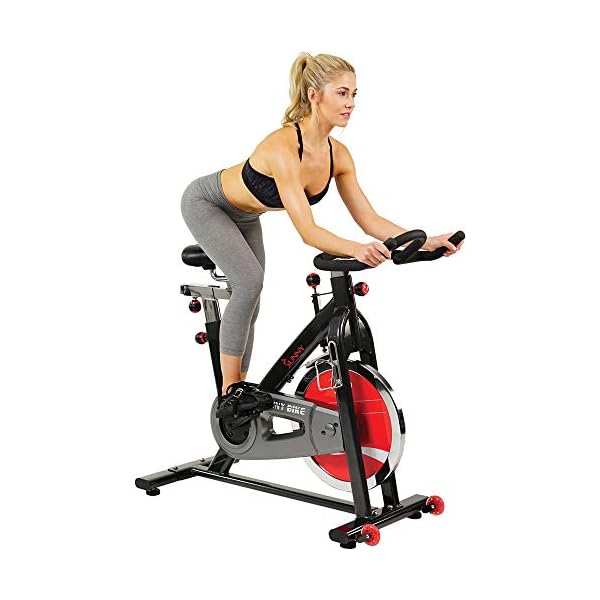 Sunny-Health-Fitness-Indoor-Cycling-Exercise-Bike-with-Heavy-49-LB-Chrome-Flywheel-SF-B1002C Sunny Health & Fitness Indoor Cycling Exercise Bike with Heavy-Duty 49 LB Chrome Flywheel, Stationary Bike with Customizable Comfort with 275 LBS. Max Weight - SF-B1002