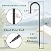 MSWY Rebar Stakes 16 Inch 20 Pack J Hook Ground Stakes Heavy Duty Tent Stakes Chain Link Fence Stakes with Chisel Point End Galvanized Steel Ground Anchors Metal Spikes Black Coated