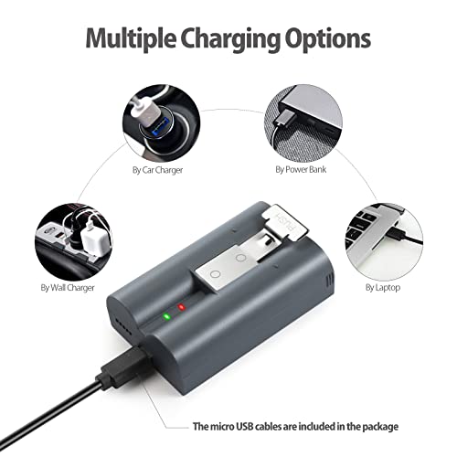 image for Etrhtec 2 Packs 6040mAh Rechargeable Battery Compatible with Ring-Vide