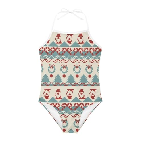 Image of Cute Christmas One-Piece Swimsuits Beach Swimwear Bathing Suit for 3-10 Years Girls