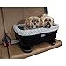 Pet Gear Booster Seat for Dogs/Cats, Removable Washable Comfort Pillow + Liner, Safety Tethers Included, Installs in Seconds, No Tools Required, Black/Fog, 20"