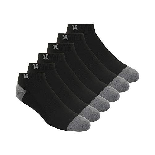 Hurley Men's 6 Pack 1/2 Terry Low Cut Socks
