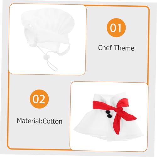 Disfraz Chef para Perros Yardwe Talla Única Blanco miniatura 3