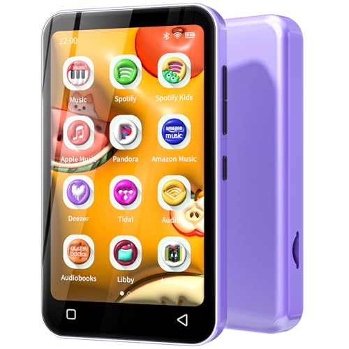 Image of TIMMKOO 80GB Kids MP3 Player with Bluetooth and WiFi, Parental Controls, 4 inch Music Player with Spotify, Audible Up to 1TB (Purple)