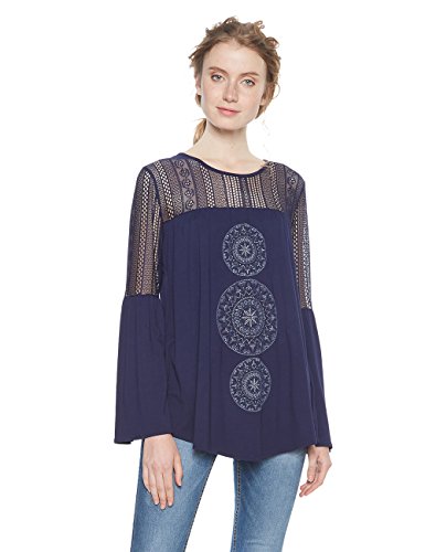 Desigual Ts_neusifu, Maglia a Maniche Lunghe