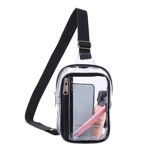 Clear Mini Sling Bag: Durable Fanny Pack for Concerts, Stadiums, and Travel
