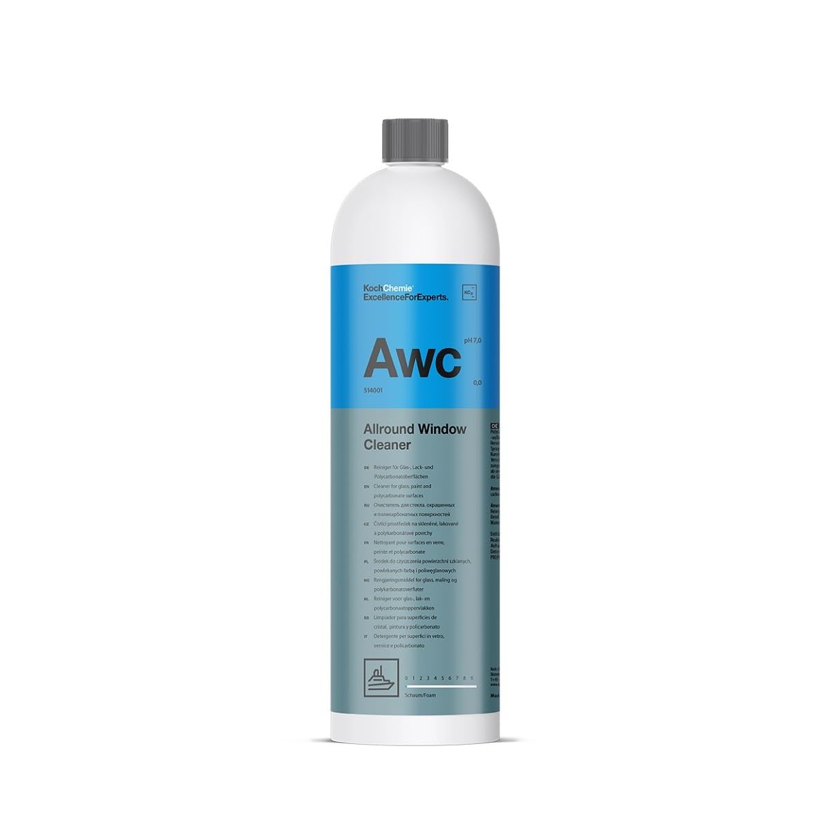 wortek KochChemie Nettoyant pour vitres polyvalent 1 l avec chiffon de polissage en microfibre Polycyar Bonate Nettoyant acrylique Navires Nettoyant pour vitres Bateau Nettoyant pour vitres de chasse