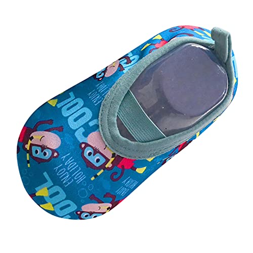Kids Water Shoes for Girls Boys Tight-Fitting Leisure Rubber Sole Barefoot Shoes Cartoon Duck Bear Pattern Shoes