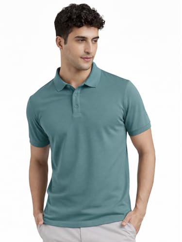 Image of Premium Cotton Pique Polo T-Shirt for Men | Half Seelves Regular Fit | Polo Neck - Ultra-Soft Breathable Fabric | Moisture Wicking