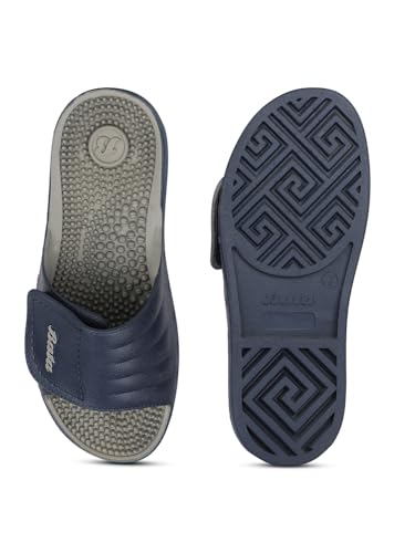 Bata Men's Blue Slip-on Slide 8 UK - Image 3