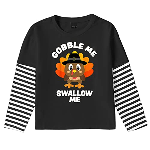 Image of Remimi Unisex Kids Christmas Long Sleeve Shirt Xmas Print Stripe Shirts 2-12 Years