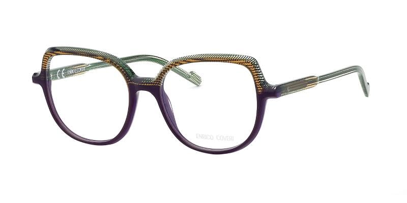 Enrico Coveri Okulary ECV156 dla kobiet, okulary korekcyjne, pasują do wszystkich rodzajów soczewek, Fioletowy