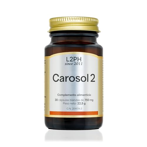 CAROSOL2 –Complemento Alimenticio para combatir la Alergia al Sol en Pieles tipo I y II (mejora la Protección Solar desde el Interior y Estimula la generación de Melanina) (30 Cápsulas).