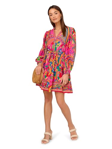 Image of Adrianna Papell Printed Short Dress