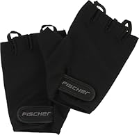 FISCHER Erwachsene Fahrradhandschuh, Sporthandschuh, Handschuh Classic S/M, schwarz, waschbar, mit Ausziehhilfe, gepolstert