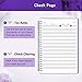 Check Registers for Personal Checkbook, Double Spiral Check Register Book, Budget Planner with Check Register for Personal and Work, 5.8'' x 8.3'' - Purple