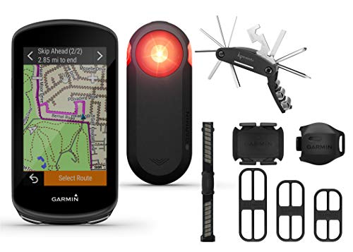 Garmin Edge 1030 Plus GPS Cycling Computer with Garmin Varia RTL515, Cycling Rearview Radar with Tail Light and Wearable4U Bike Multi Tool Bundle
