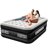 CHERIMOR Queen Air Mattress with Built-in Pump, 18" Raised Comfort, 48Hr Leak-Proof Test, Upgraded Honeycomb Pillar Design, Supports 800 lbs, 3-Min Inflation-Inflatable Bed for Home Guests & Camping