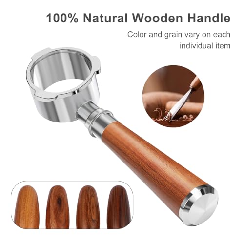 Image of 51mm Bottomless Portafilter 3 Ears Fits for CASABREWS CM5418, 3700Essential, 3700Gense, 3700Pro, Gevi 51mm 3 Ears Grouphead, Mr. Coffee Espresso and Cappuccino Machine, Stainless Steel Filter Basket