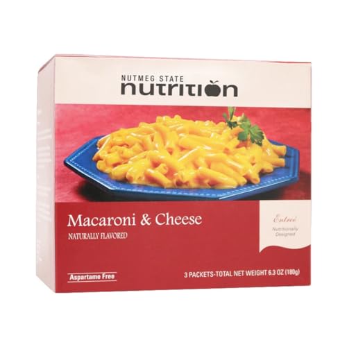 Nutmeg State Nutrition – High Protein Entree, Low Calorie, Bariatric Diet Friendly, Ideal Protein Compatible, 3 Servings Per Box (Macaroni and Cheese)