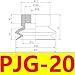 10Pcs Vacuum Suction Cup Robot Accessories Double Layer Silicone Material Powerful Suction Nozzle Industrial Heavy Duty PJG(PJG-20,Black)