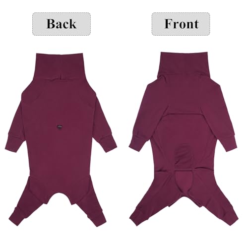 Cyponpy Hundepullover Fleece Hundemantel mit Beinen Grosse Mittelgroße Hunde Fleecejacke Wintermantel Hund Rollkragen Hundejacke Warm Hundepyjama Hundemantel Winter Hundekleidung Hundefleecepulli