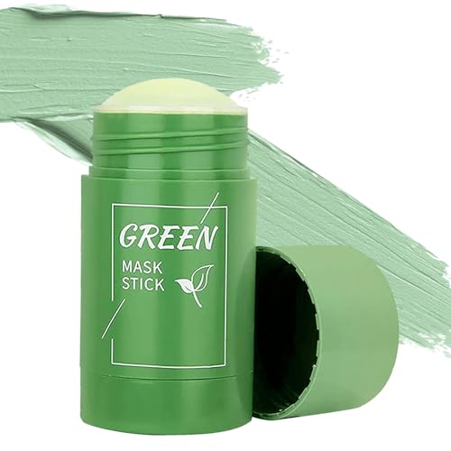 Green Mask Stick, Green Tea Punti Neri, Maschera viso, Detergente, per La Pulizia Dell'acne, Rimozione Profonda dei Punti Neri,Idratazione della Pelle