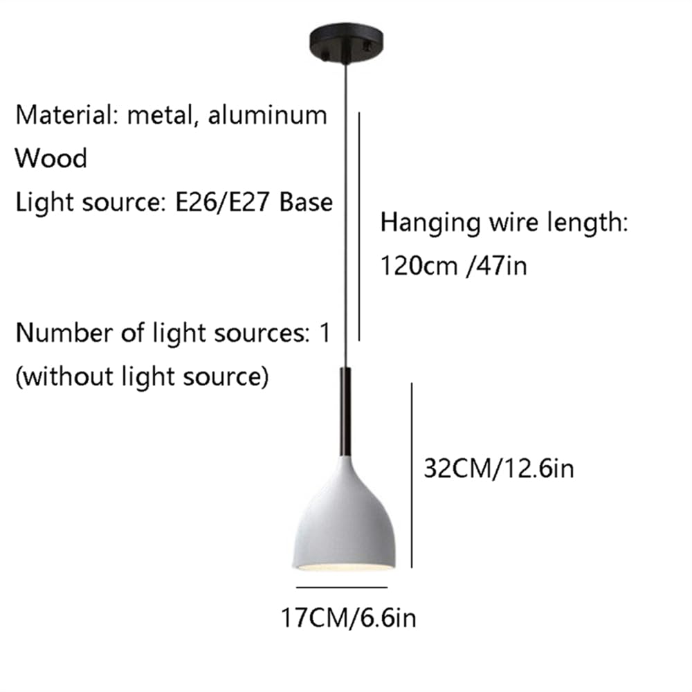 Nowoczesne oświetlenie wiszące do restauracji szara metalowa wisząca lampa sufitowa nordycka lampka nocna dekoracyjny drewniany klosz do sypialni, stół jadalny, bar, żyrandol E26