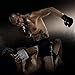 RDX MMA Gloves Noir, Maya Hide Leather, Ventilated Open D-Cut Palm, Padded Grappling Sparring Mitts, Cage Fighting Kickboxing Mixed Martial Arts Muay Thai Training, Punching Bag Pads Workout, Black
