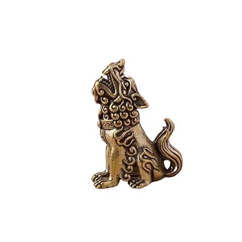 Huffa Mockery Dragon Offspring Copper Ornaments Set Of 9, Solid Brass Feng Shui Statues