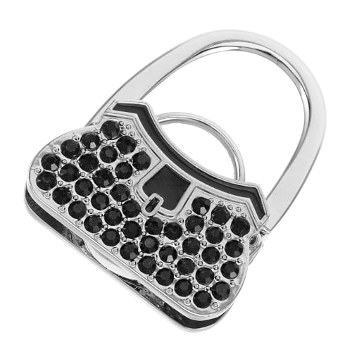 Homoyoyo Purse Hanger with Sturdy Lock Rhinestone Handbag Hook for Tables Portable and Lightweight Purse Holder for Daily Use and Events Fashionable Design with Heavy Duty Support