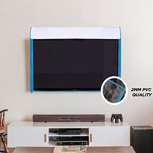 Image of Transparent LCD /LED T.V Protector Cover with Zipper Enclosure for 26 Inch Suitable for All Major Brand & Model (Color-Green, Size-25.5.3x17 Inches)