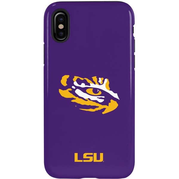 Skinit Pro Phone Case Compatible with iPhone X - Officially Licensed LSU Tiger Eye Logo Design