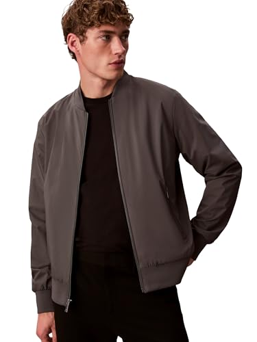 Image of Calvin Klein Men's Matte Logo Zip Bomber Jacket