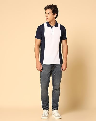 Image of INKKR Men's Solid Regular Fit T-Shirt (A10-POLO-FACTORY-WHITE-3XL A10-06