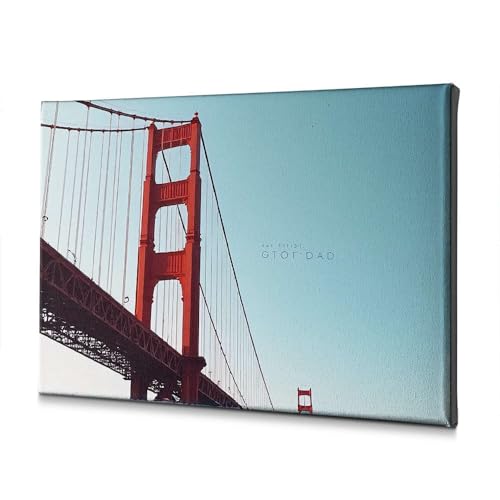Tableau Golden Gate Bridge San Francisco impression sur toile déco bibliothèque 20x30 cm