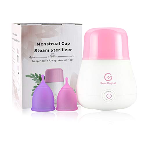 Menstrual Cup Steamer Sterilizer Machine + 2 Reusable Period Cup, Kill 99.99% High-Temperature Menstrual Cup Cleaner
