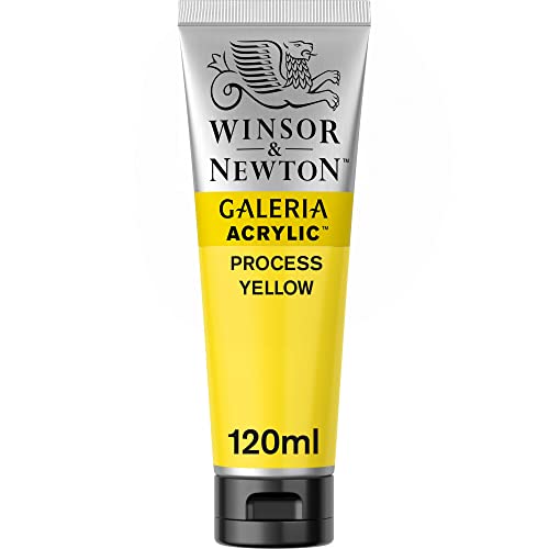 Winsor & Newton - Pintura Acrílica , 120 ml, Amarillo (Process Yellow)