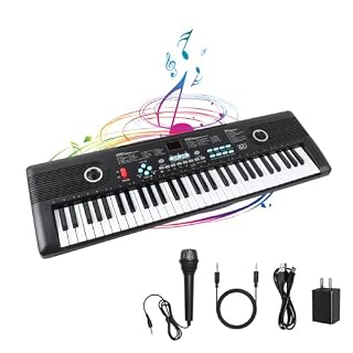 61 keys keyboard piano, Electronic Digital Piano with Built-In Speaker Microphone, Portable Keyboard Gift Teaching for Beginners, electric piano for kids - Les Beatles, Paul McCartney, John Lennon, RIngo Starr, George Harrison