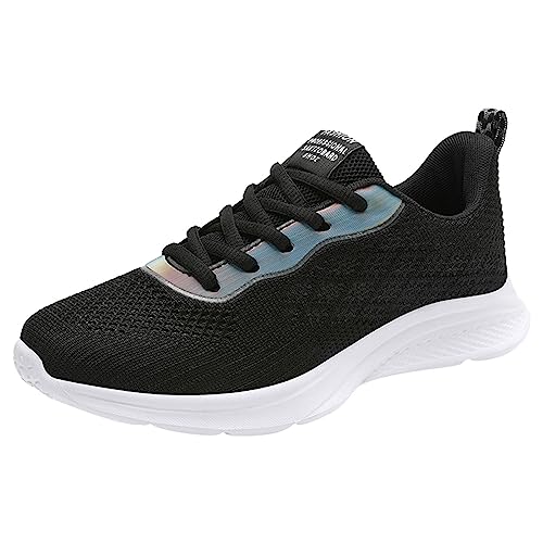 Zapatillas deportivas ligeras para mujer, zapatillas de deporte, zapatos de mujer, para plantillas ortopédicas, zapatos verdes para mujer, zapatos de estabilidad, color verde, Negro , 38 EU