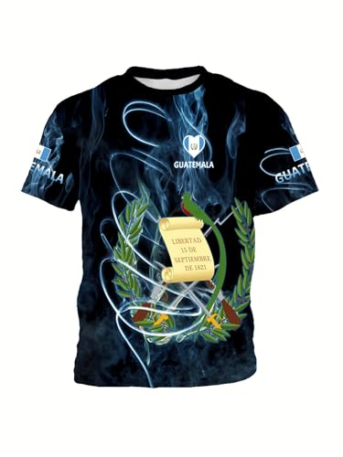 DFZ Guatemala Flag T-Shirt Boys Short Sleeve Crew Neck T-Shirt Guatemala for Children's Tops2