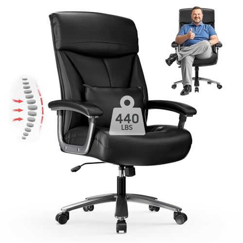 Asukale Ergonomischer Bürostuhl 200kg, Chefsessel, Schreibtischstuhl, Bequem XXL Breiter...
