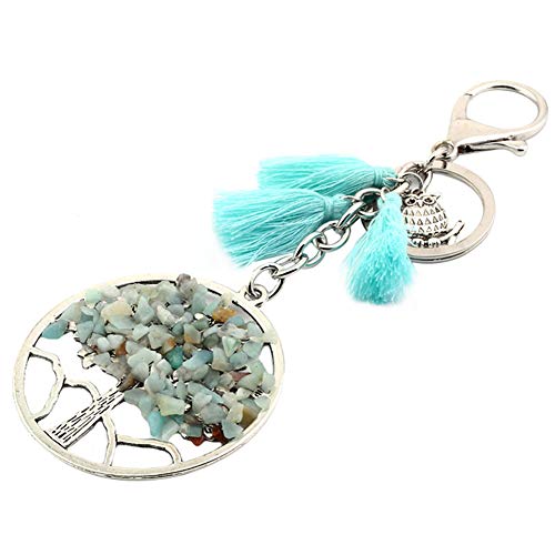 Preisvergleich Produktbild Artily Quaste Schlüsselanhänger Cutelife Baum Legierung Schlüsselanhänger für Damen Handtasche Geldbörse Taschen-Anhänger Deko-Zubehör Geschenk, grün, 13 * 5.5cm