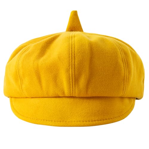 Jastore Kids Boys Girls Newsboy Caps Wool Flat Beret Cabbie Hat for Toddler3