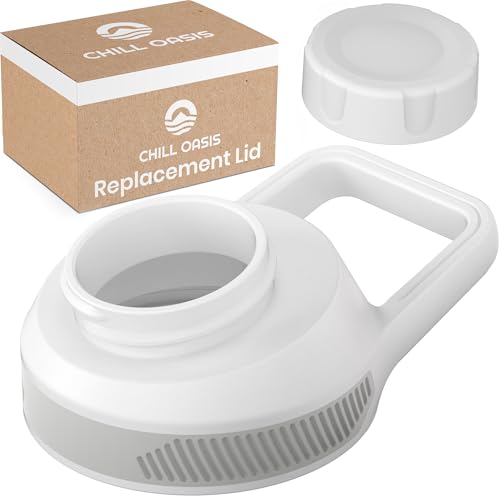 Chill Oasis Replacement Lid Compatible with Cirkul Water Bottle | Fits Flavor Cartridges | BPA Free, Leak Proof, and Dishwasher Safe (White)