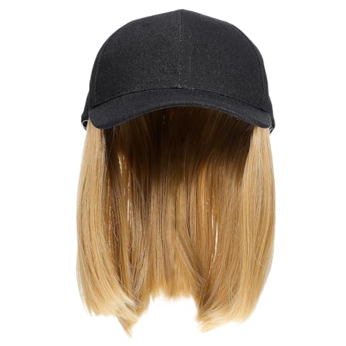 Peluca para mujer con gorra de béisbol que soluciona peinados rápidos