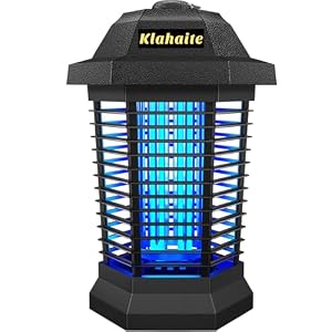 Klahaite Bug Zapper Outdoor, Electric Mosquito Zapper, Fly Zapper Indoor Fly Traps, Mosquito Repellent Outdoor Patio & Backyard Covers 1/2 Acre, 4200V 3 Prong Plug, ABS Fireproof Plastic Outer