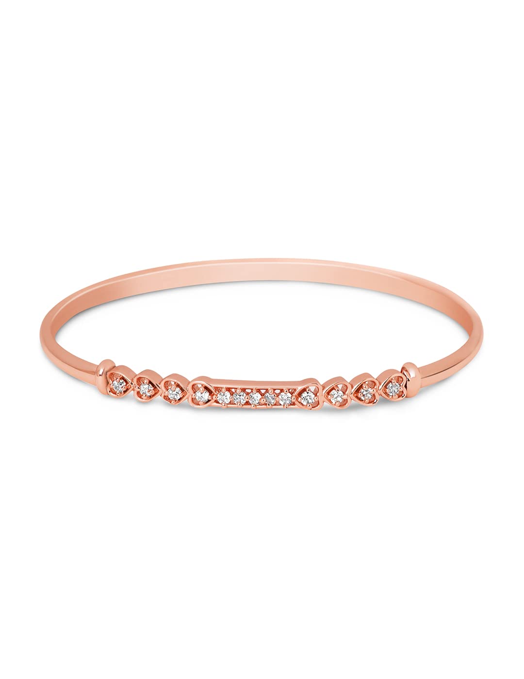 ZAVERI PEARLS Rose Gold Cubic Zirconia Hearts Bangle Style Brass Kada For Women-ZPFK10936 (B0B3XKRHVS) Amazon Price History, Amazon Price Tracker