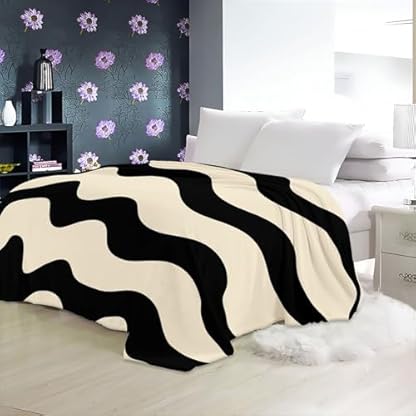XCQHZYQ Kuscheldecke für Kinder Retro-geometrische Streifen 130x150 cm Decke Fleecedecke Sofadecke Kinderdecke, Superweiche Flanell Wohndecke Geschenke für Jungen Mädchen – Bild 5