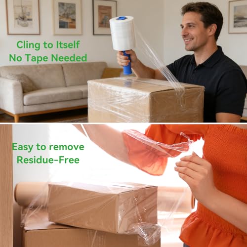 PAFEI 5 inch Plastic Stretch Film Shrink Wrap Roll for Moving -12 Rolls by pafei - Image 6